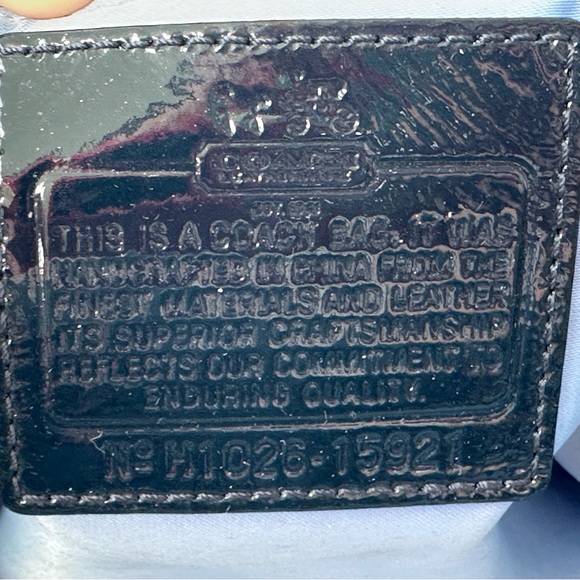 Coach Sophia Bag Medium Blue Patent Leather - Picture 9 of 13